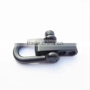 10 Pcs / Lot Black U Flat Adjustable SHACKLE Buckle for 550 Paracord Bracelet thumbnail-1