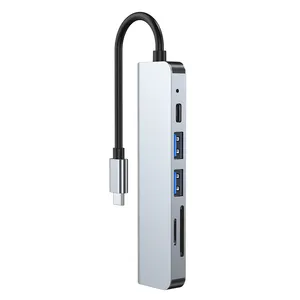 Six In One Docking Station Type C USB C HUB For MacBook Notebook thumbnail-3