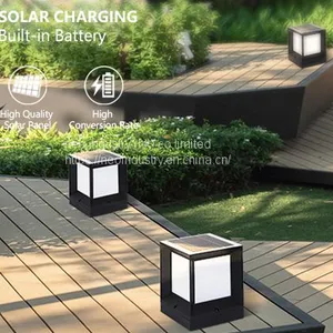 Solar Column Head Light Household Outdoor Waterproof Garden Light thumbnail-1