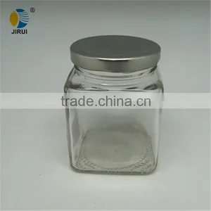 280ml Square Glass Food Jar With Tinplate Lid thumbnail-1
