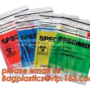 Biohazard Specimen Bags,Zip Specimen Transport Bag, Tear Off Pouch Bags, Attached Document Pouch. Printed Transport Bags thumbnail-5