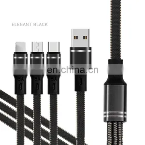 3 In 1 Charging Cable Type C 5A Fast Charging Cable Usb Data Cable for Iphone thumbnail-2
