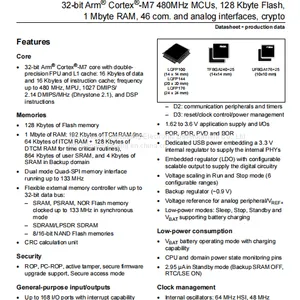 STM32H750IBK6 Single Chip Microcomputer (MCU/MPU/SOC) ST Original Stock thumbnail-2