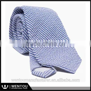 Mens Navy Seersucker Tie thumbnail-1