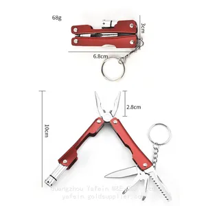 Outdoor Camping Mini Small Portable 9 Kinds of Functions in One Knife Fitter Tool LED Flashlight thumbnail-2