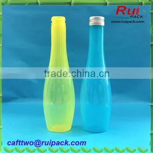 Empty Plastic PET Juice Bottle With Aluminum Cap thumbnail-1
