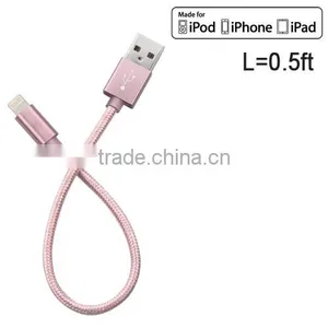 2016 New Style 2.4A Fast Charging Short 8pin to Usb Cable MFi Cable thumbnail-2
