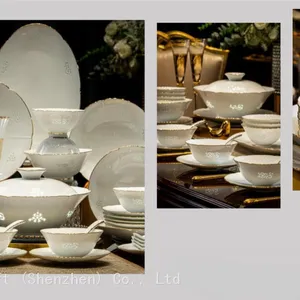 Jingdezhen High-temperature Exquisite Porcelain Tableware Set From Boutique Gift thumbnail-5