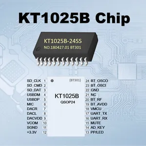 KT1025B BT301 Bluetooth 5.0 Audio Chip Support U-Disk TF Card SPIFLASH MP3 Decoder BLE SPP UART AT Command Control For Speaker DIY for Audio Receiver thumbnail-1