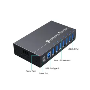 7-Port USB3 HUB for USB3 AOC-Active Optical Cable thumbnail-1