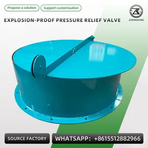 Explosion Proof Pressure Relief Valve Flameless Explosion Vent Dust Collector Safety Relief Valve For Industrial Dust Pipeline thumbnail-1