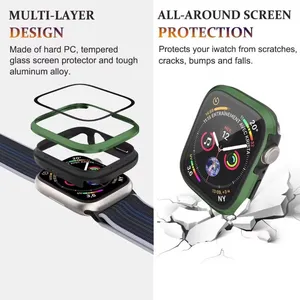 Rugged Case Apple Watch Ultra Military Protective Cover Bumper IWatch Tempered Glass Screen Protector thumbnail-2