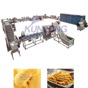 Automatic Banana Slice Potato Chips Frying Packaging Production Line Banana Slice Frying Machine thumbnail-1