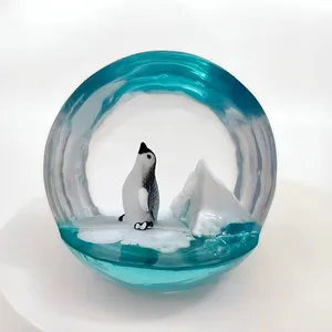 Resin Embedded Penguin Desktop Ornament thumbnail-1