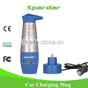 12V Blue Car Electric Kettle for Travel Water Rapid Boiling thumbnail-1