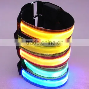 LED Light Flash Safety Arm Band Safety Lights Fiber Arm Bands thumbnail-1