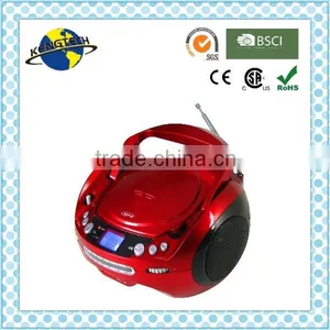 Stylish CD Boombox Telescopic Antenna LCD Display Double Speaker AM FM Radio thumbnail-1