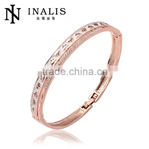 Unique SGS Verified 18K Gold Plating Fox Heads Design Palestine Bangle thumbnail-1