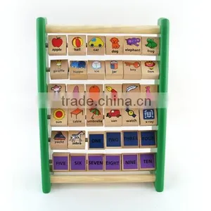 Childrens Educational Toys Wooden Alphabet Teaching Frame thumbnail-1