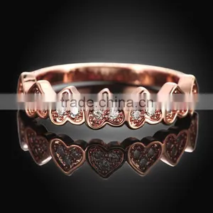 New Trend Heart Love Dubai Gold Ring Designs Models Finger Ring for Women thumbnail-4
