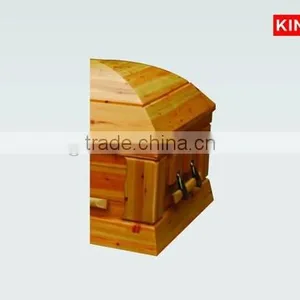 Solid Mahogany Wood Casket Full Couch Funeral Product CEDARLAND Chinese Solid Wood Casket thumbnail-5