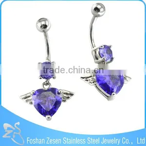 New Season Hypoallergenic Stainless Steel Dangle Cute Pink Star Diamond Navel Piercing thumbnail-6