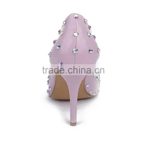 2015 New Arrival High Heel Shoes, Luxury Design Ladies Diamond Crystal Dress Footwear, Party Prom Bridal Wedding Shoes thumbnail-6