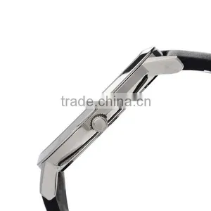 Stainless Steel Water Resistant Leather Band Couple Factory Watch thumbnail-6