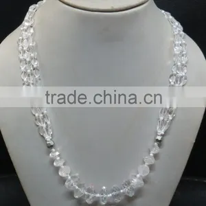 Natural Rock Crystal Quartz Natural Gemstone Jewelry Necklace thumbnail-4