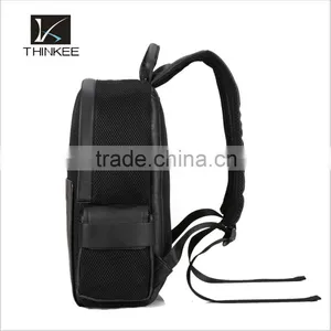 Fashion Black pu Coted Canvas High Quality School Backpack Bags thumbnail-2