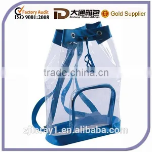 Promotional Transparent Clear PVC Backpack With a Front Pocket thumbnail-1