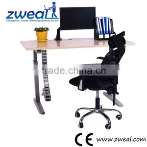 Bamboo Table Top Manual Screw Height Adjustable Desks Factory Wholesale thumbnail-1