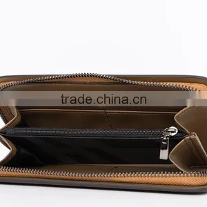 Genuine Leather Men Wallets Business Card Holder Coin Purse Men's Long Zipper Wallet Leather thumbnail-2