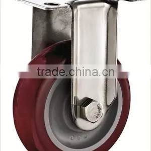 304 Stainless Steel Medium Duty Casters With PU Wheel thumbnail-2