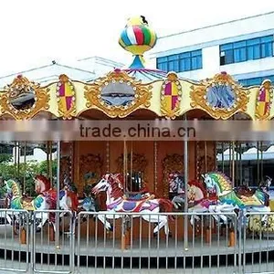 Amusement Kids Games Children 12 Seats Outdoor Carousel for Sale thumbnail-2