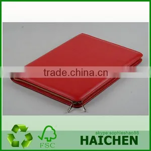 Red Color Leather Tablet Portfolio Case for Women thumbnail-2