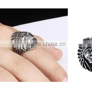 2016 Hot Selling Old Fashiones 316L Stainless Steel Indian Ring for Souvenir thumbnail-5