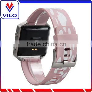 Customized Pattern Rubber Wrist Band Watch Strap For Fitbit Blaze, For Fitbit Blaze Silicone Band thumbnail-2