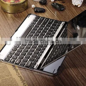 2013 Aluminum Alloy Bluetooth Keyboard Leather Cover for Ipad 2 thumbnail-1