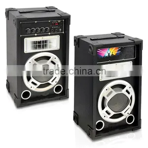 Disco Jam 600 Watt 2-Way PA Speaker System, SD Card Reader, FM Radio, AUX/MP3 Input, USB Charging thumbnail-1