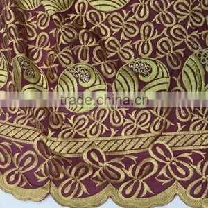 2015 Popular Design Nigerian Style Charming Big Voile Lace Polish Lace for Birde thumbnail-6