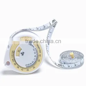 Yellow White Name Brand Printing Wholesale Body Fat Healthy Mini BMI Calculator With Tape Measure thumbnail-6