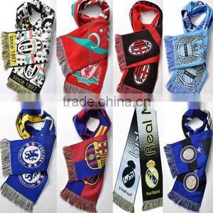 Customized 135*20cm Acrylic Knitting Fan Scarf thumbnail-1