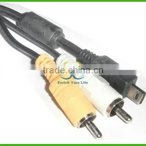 FQ-060 Fuji / Fujifilm AV Cable Cord Mini 14 Pin for Nikon Digital Camera thumbnail-1
