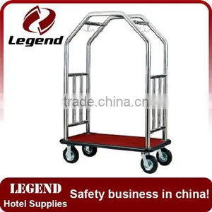 Polished Silver Hotel Baggage Cart in China thumbnail-5