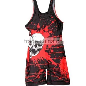 Latest Design Custom Kids State Wrestling Singlets thumbnail-1