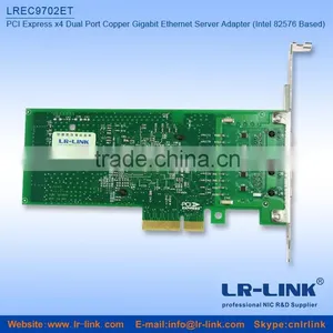 LREC9702ET PCI Express x4 Dual Port Copper Gigabit PCI Express x4 Network Card(Intel 82576 Based) thumbnail-3
