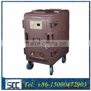 116liter Electrical Heated Trolleys, Hot Food Warming Cabinet for Delivering Meals thumbnail-1