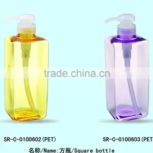600ml Body Lotion Sprayer Shampoo Plastic Pet Bottle Containers Empty Squeeze Colored thumbnail-2