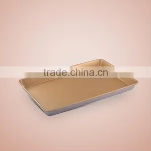 8936 BAKEST New Rectangular Flat Golden Non-stick Aluminum Alloy Deep Baking Pan/high Quality Baking Tray thumbnail-4